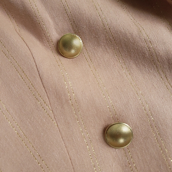 L'AGENCE Metallic Stripe Thread Crop Barbiecore Blazer - Picture 6 of 12